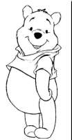 A coloring page of winnie the pooh